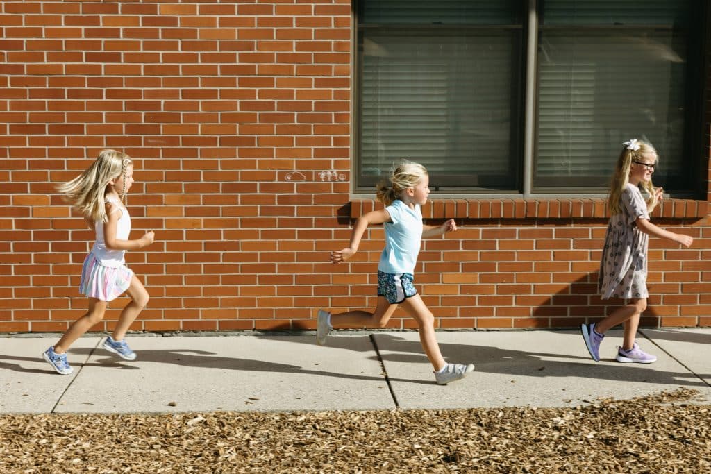 Kids outside for recess